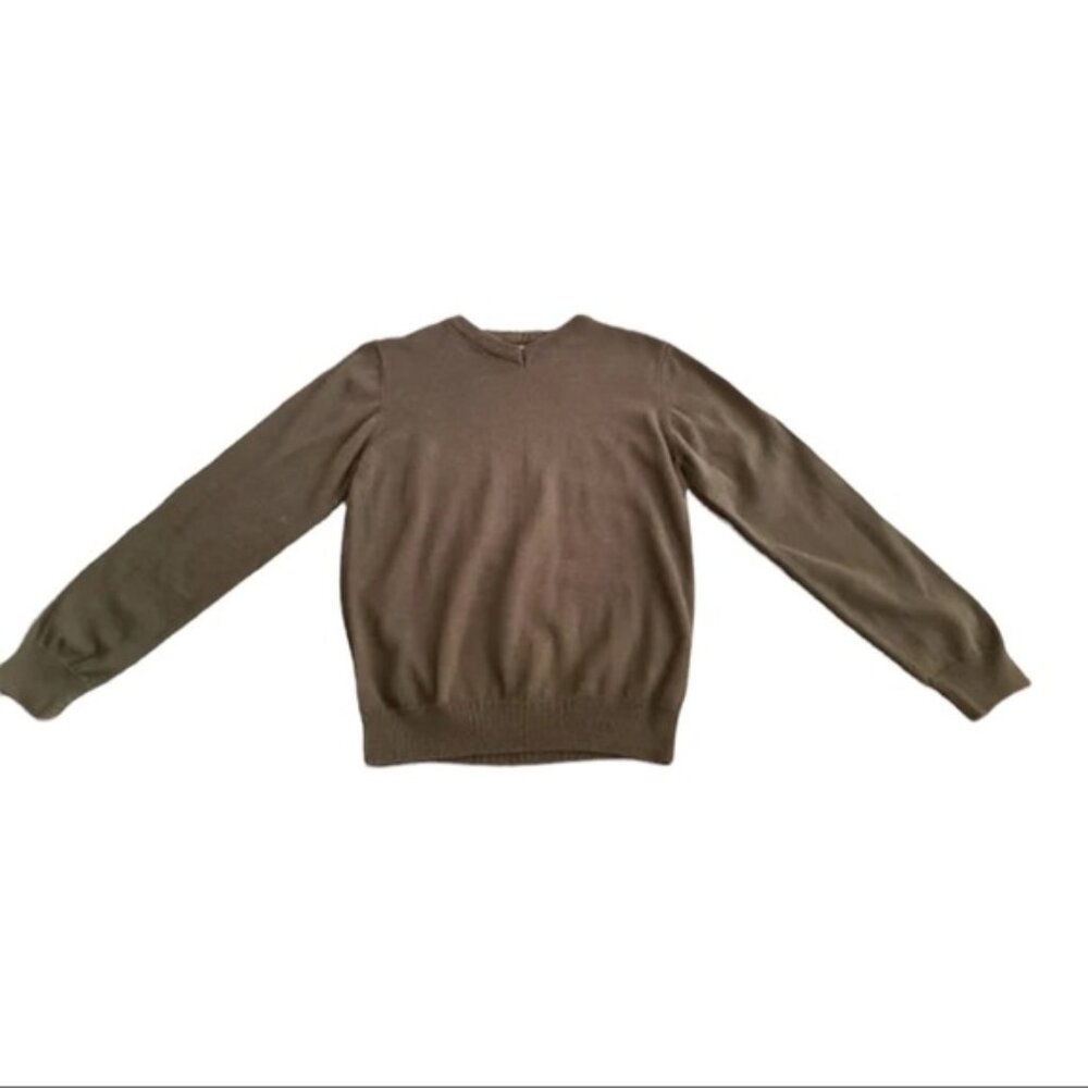 CHILDRENS Place Olive Green V-Neck Sweater Size L